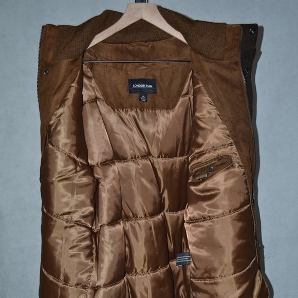 LONDON FOG BROWN SUEDE FOUR POCKETS SIZE XL - Picture 4 of 5